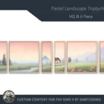 HQ Pastel Landscape Triptych #4 Sellable Extra E Samtuse963