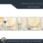 HQ Abstract Garden Triptych #1 Sellable Extra E Samtuse963