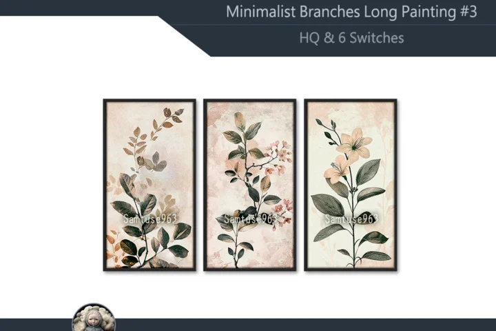 HQ Minimalist Branches Long Painting #3 Sellable Extra D Samtuse963