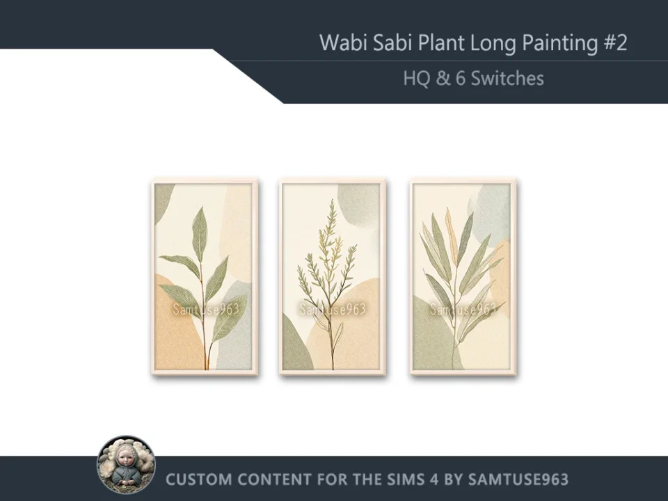 HQ Wabi Sabi Plant Long Painting #2 Sellable Extra D Samtuse963