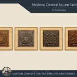 Medieval Classical Square Painting #1 Sellable Extra C Samtuse963