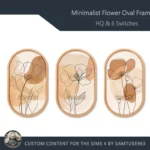 HQ Minimalist Flower Oval Frame #1 Sellable Samtuse963