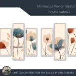 HQ Minimalist Flower Triptych #2 Sellable Extra B Samtuse963