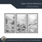 HQ Paper Craft Art Wall Decor #2 Sellable Extra D Samtuse963