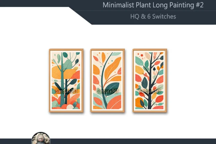HQ Minimalist Plant Long Painting #2 Sellable Extra D Samtuse963