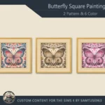 Butterfly Square Painting #1 Sellable Extra C Samtuse963