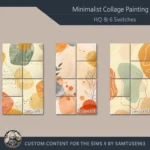 HQ Minimalist Collage Painting #4 Sellable Samtuse963