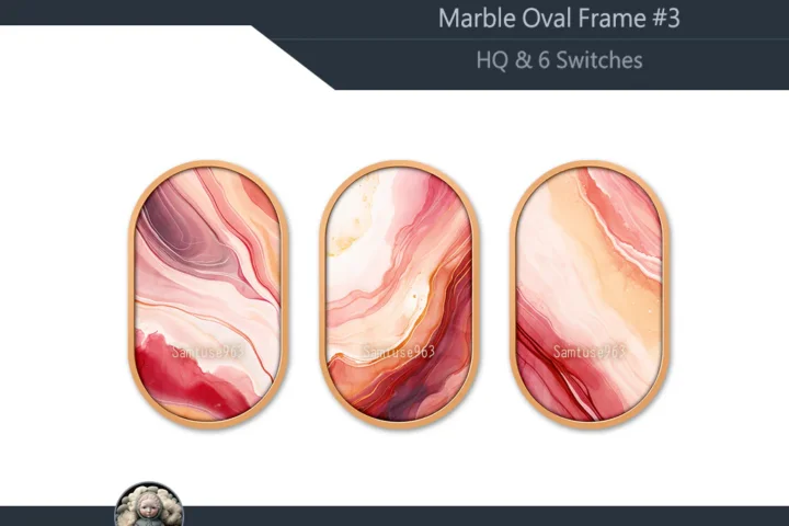 HQ Marble Oval Frame #3 Samtuse963