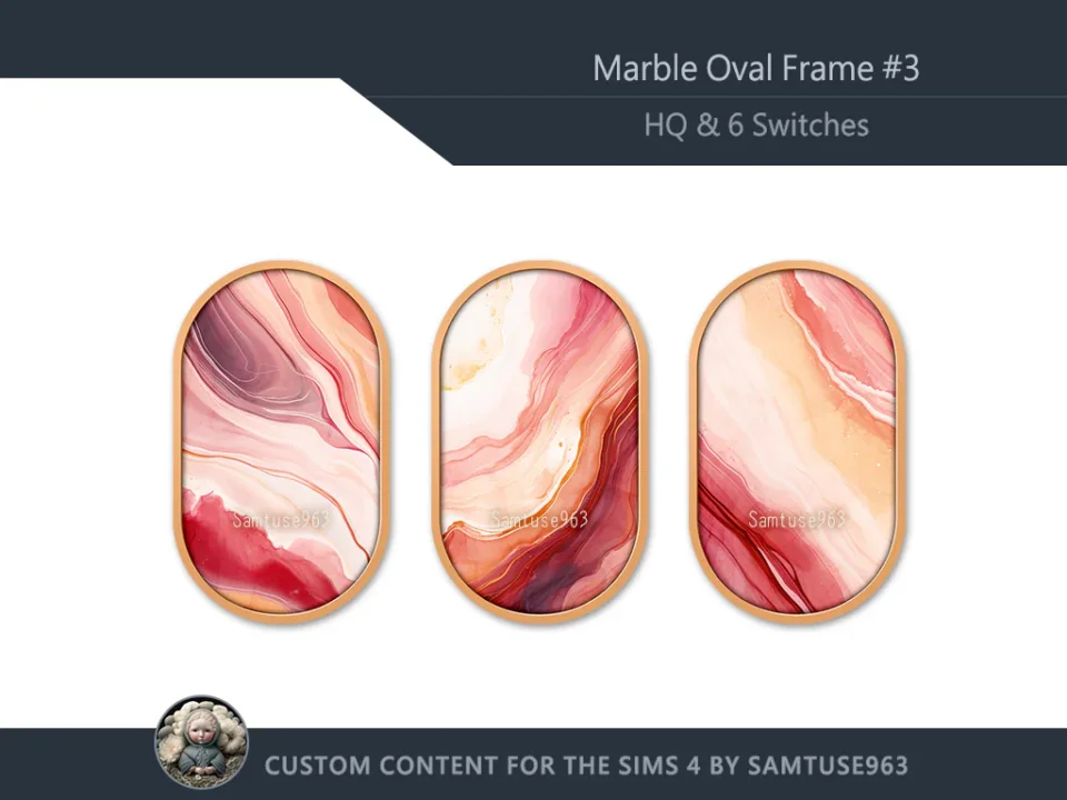 HQ Marble Oval Frame #3 Samtuse963