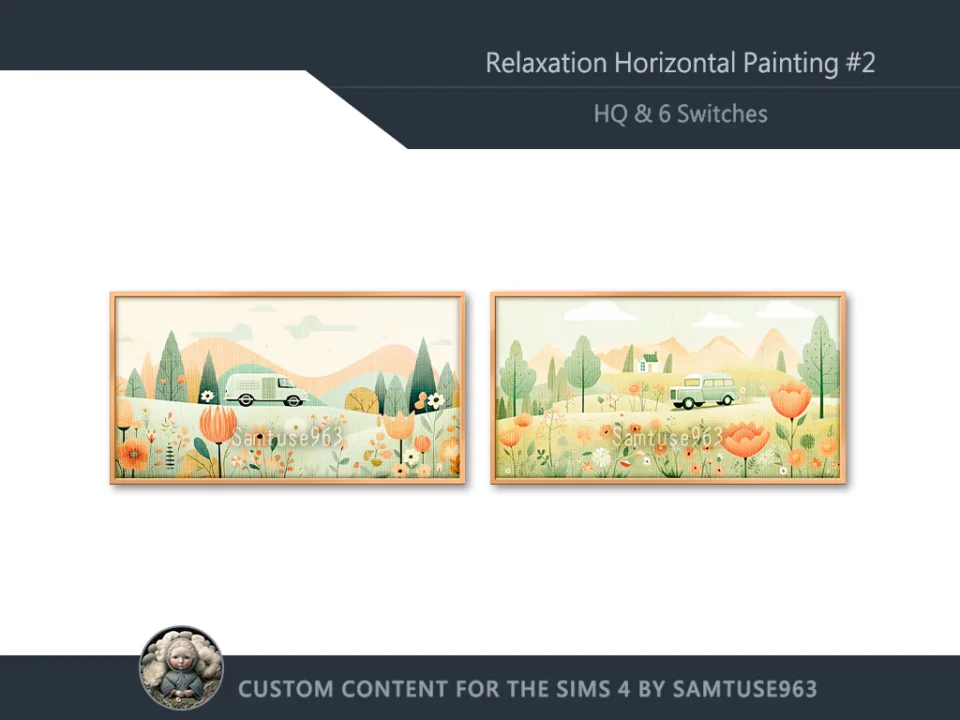 HQ Relaxation Horizontal Painting #2 Samtuse963