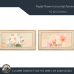 HQ Pastel Flower Horizontal Painting #1 Samtuse963