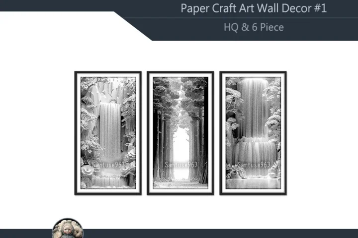 HQ Paper Craft Art Wall Decor #1 Sellable Extra D Samtuse963