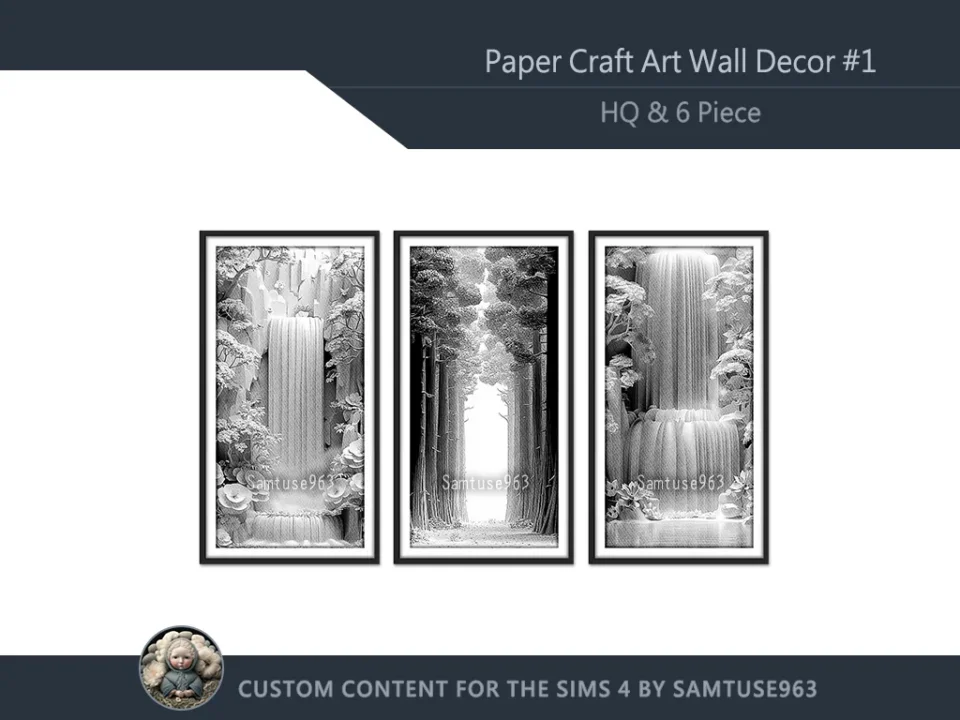 HQ Paper Craft Art Wall Decor #1 Sellable Extra D Samtuse963