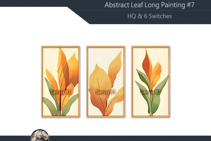 HQ Abstract Leaf Long Painting #7 Sellable Extra D Samtuse963