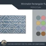 HQ Minimalist Rectangular Dance Rug #4 Samtuse963