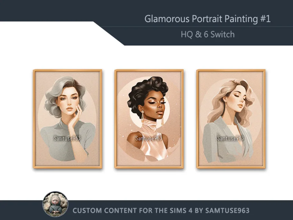HQ Glamorous Portrait Painting #1 Sellable Extra A Samtuse963