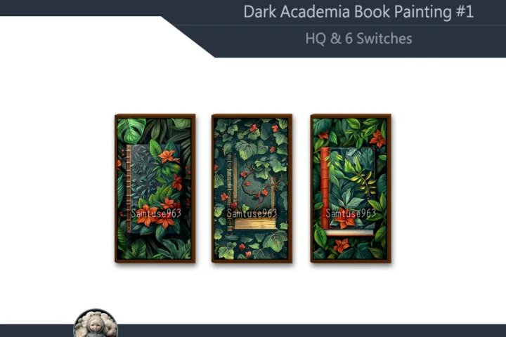 HQ Dark Academia Book Painting #1 Sellable Extra D Samtuse963
