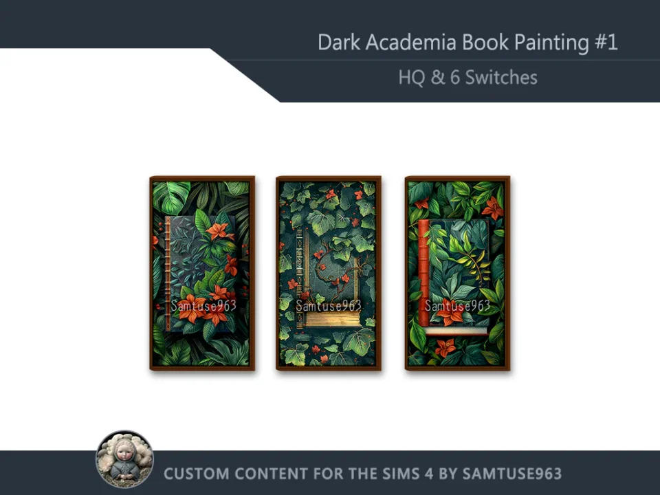 HQ Dark Academia Book Painting #1 Sellable Extra D Samtuse963
