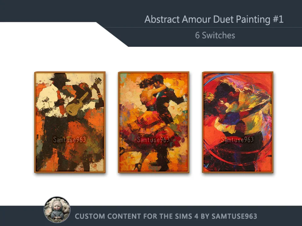 Abstract Amour Duet Painting #1 Sellable Extra A Samtuse963