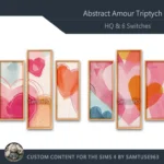HQ Abstract Amour Triptych #4 Sellable Extra B Samtuse963