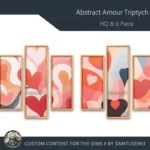 HQ Abstract Amour Triptych #3 Sellable Extra B Samtuse963