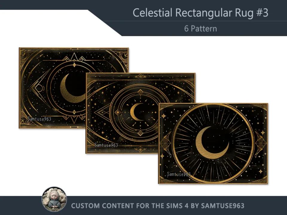 Celestial Rectangular Dance Rug #3 Samtuse963