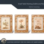 HQ Small Table Painting Goblincore Flower #1 Samtuse963