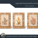 HQ Large Table Painting Goblincore Flower #1