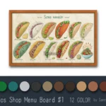 Tacos Shop Menu Board #1 Samtuse963