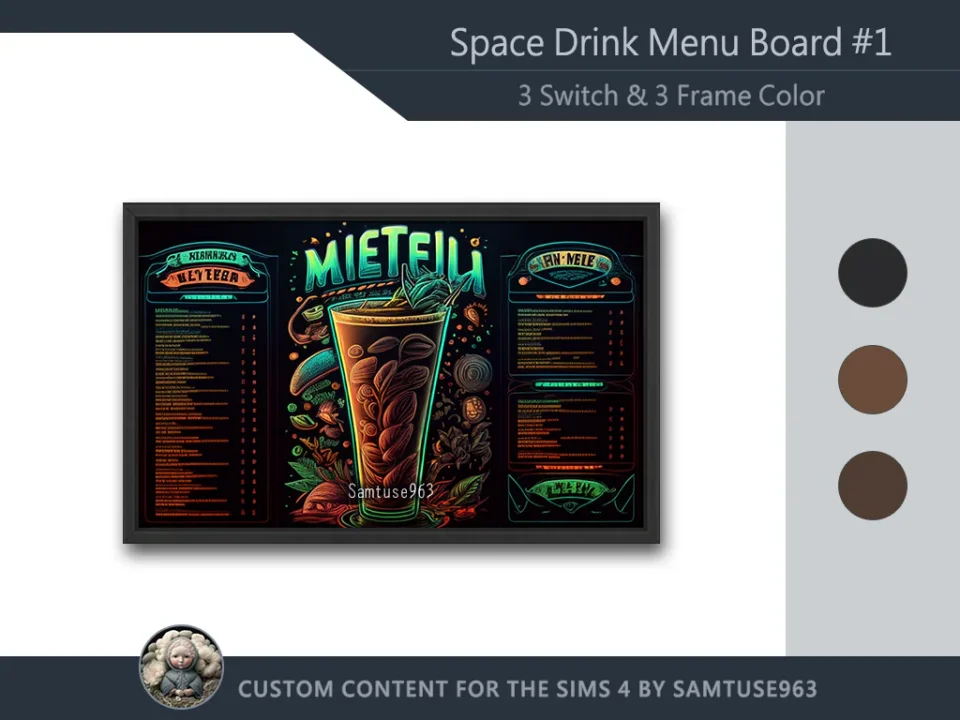 Space Drink Menu Board #1 Samtuse963