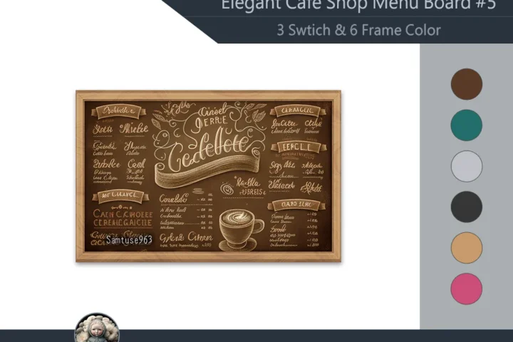 Elegant Cafe Shop Menu Board #5 Samtuse963