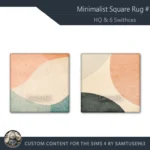 HQ Minimalist Square Dance Rug #1 Samtuse963