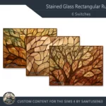 HQ Stained Glass Rectangular Dance Rug #1 Samtuse963