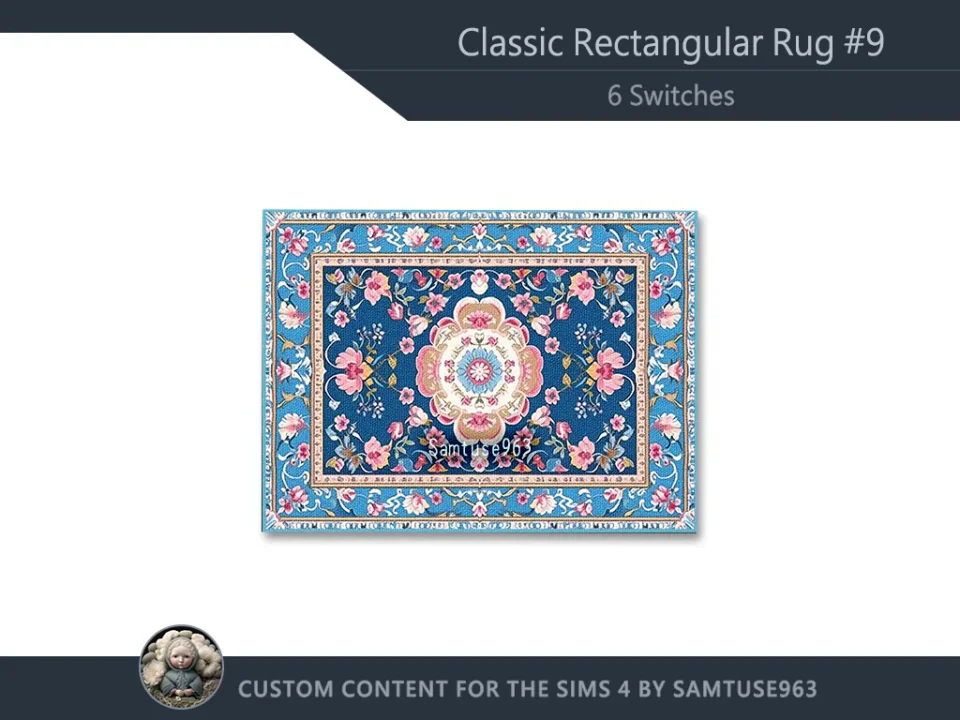 HQ Classic Rectangular Dance Rug #9 Samtuse963