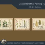 Classic Plant Mini Painting Two #1 Extra H Samtuse963