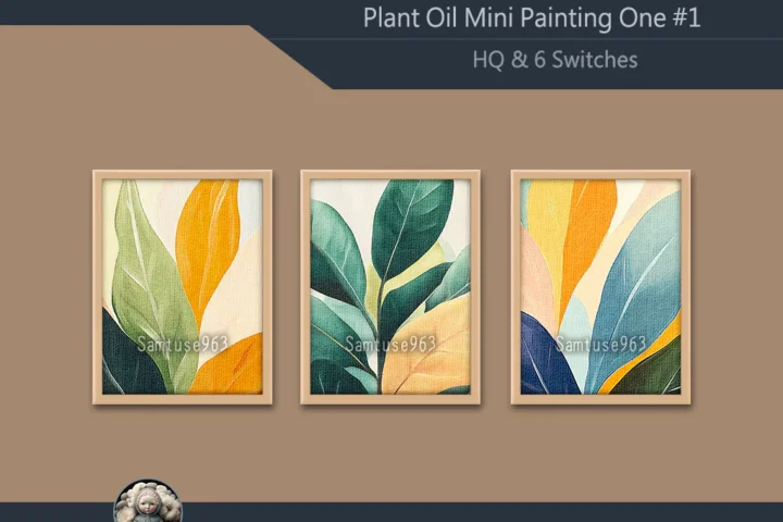 HQ Plant Oil Mini Painting One #1 Extra G Samtuse963