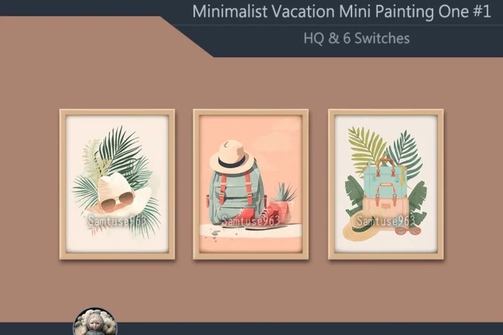 HQ Minimalist Vacation Mini Painting One #1 Extra G Samtuse963