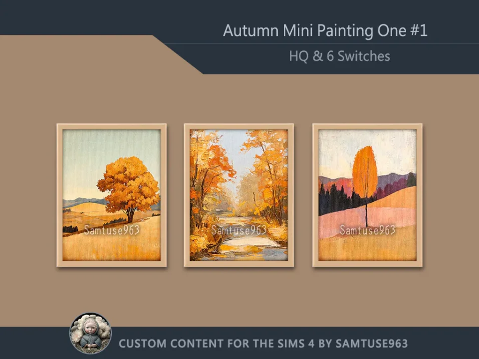 HQ Autumn Mini Painting One #1 Extra G Samtuse963