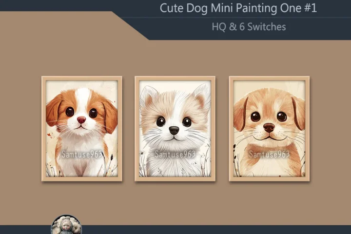 HQ Cute Dog Mini Painting One #1 Extra G Samtuse963