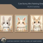 HQ Cute Bunny Mini Painting One #1 Extra G Samtuse963