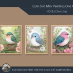 HQ Cute Bird Mini Painting One #1 Extra G Samtuse963