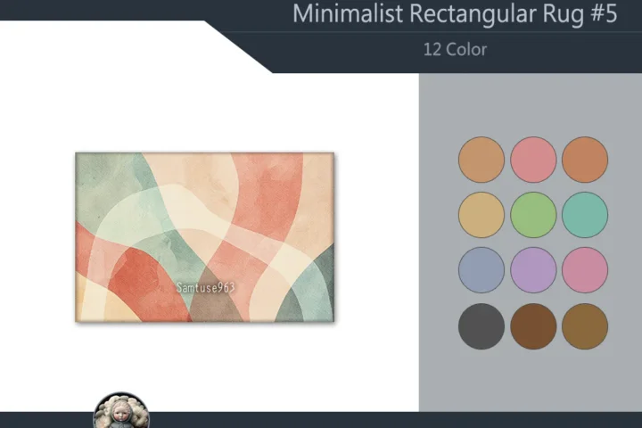 Minimalist Rectangular Dance Rug #5 Samtuse963
