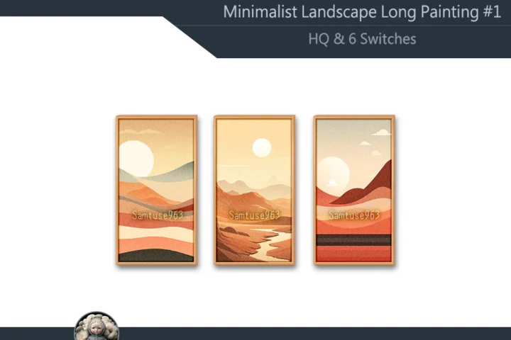 HQ Minimalist Landscape Long Painting #1 Sellable Extra D Samtuse963