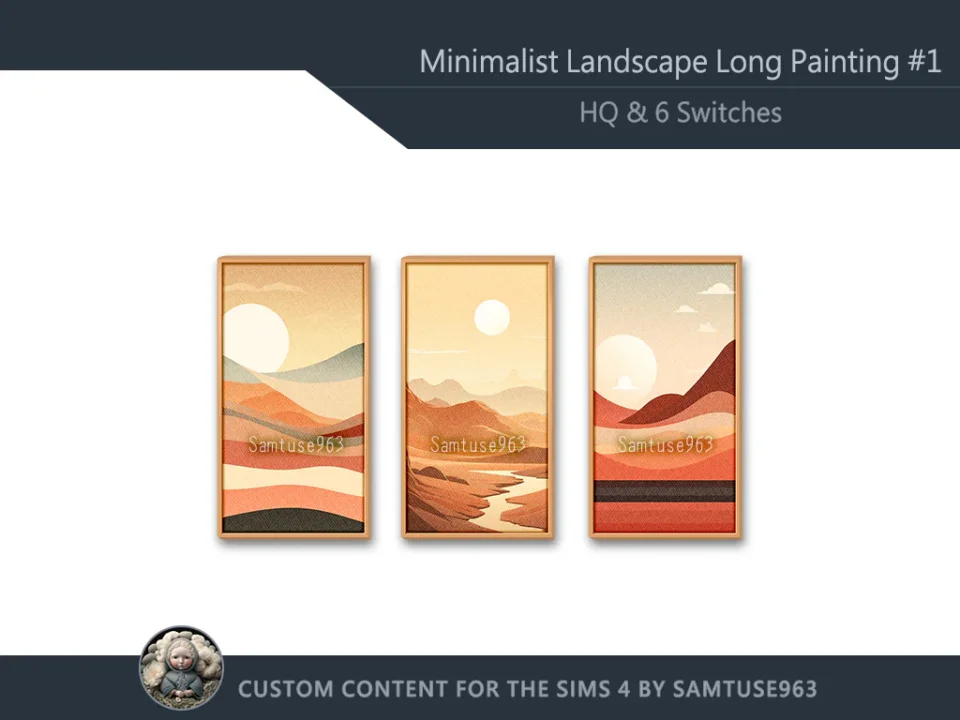 HQ Minimalist Landscape Long Painting #1 Sellable Extra D Samtuse963