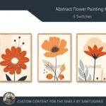 Abstract Flower Painting #7 Extra A Samtuse963