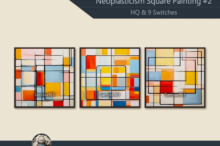 HQ Neoplasticism Square Painting #2 Sellable Extra C Samtuse963
