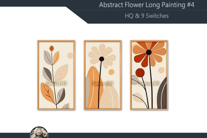 HQ Abstract Flower Long Painting #4 Sellable Extra D Samtuse963