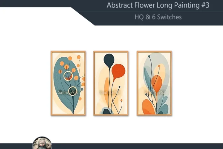 HQ Abstract Flower Long Painting #3 Sellable Extra D Samtuse963