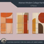 HQ Abstract Modern Collage Painting #2 Samtuse963