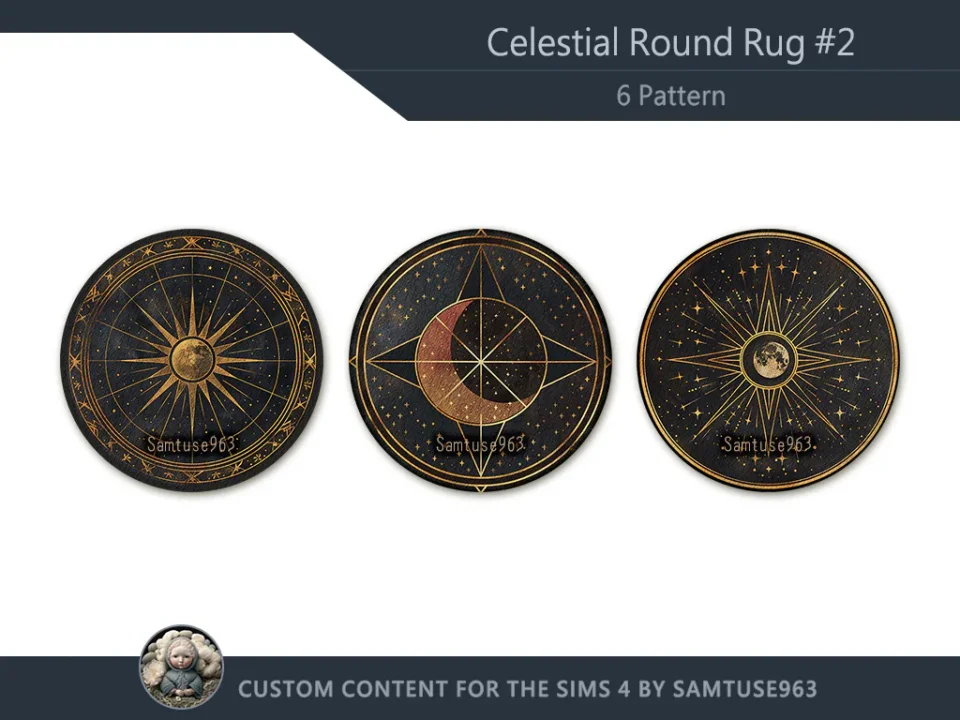 Celestial Round Dance Rug #2 Samtuse963